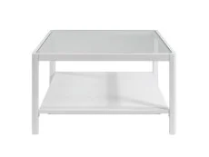 LPD LPD Ray White Glass Coffee Table