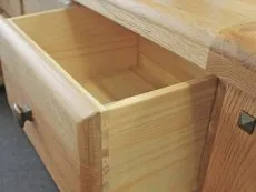 ASC Balmoral 3 Drawer Oak Wooden Bedside Table (Assembled)
