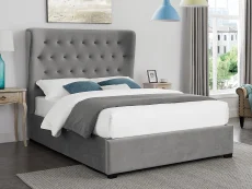 ASC ASC Belmont 4ft6 Double Grey Fabric Ottoman Bed Frame