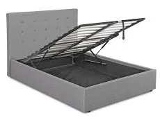 LPD Lucca 4ft Small Double Grey Fabric Ottoman Bed Frame