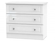 Welcome Welcome Balmoral White High Gloss 3 Drawer Low Chest of Drawers (Assembled)