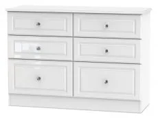 Welcome Welcome Balmoral White High Gloss 6 Drawer Midi Chest of Drawers (Assembled)