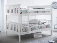 Bedmaster Bedmaster Oslo 4ft Over 4ft White Wooden Bunk Bed Frame