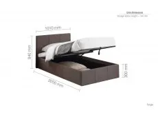 Birlea Furniture & Beds Birlea Berlin 3ft Single Grey Fabric Ottoman Bed Frame