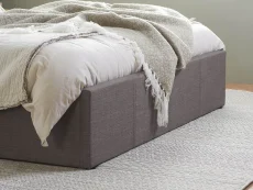 Birlea Furniture & Beds Birlea Berlin 4ft Small Double Grey Fabric Ottoman Bed Frame