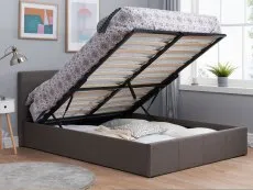 Birlea Furniture & Beds Birlea Berlin 4ft6 Double Grey Fabric Ottoman Bed Frame