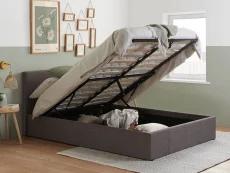 Birlea Furniture & Beds Birlea Berlin 5ft King Size Grey Fabric Ottoman Bed Frame