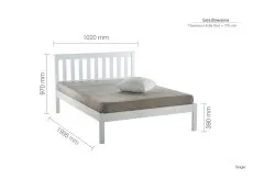 Birlea Furniture & Beds Birlea Denver 3ft Single White Wooden Bed Frame