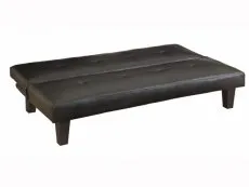 Birlea Furniture & Beds Birlea Franklin Black Faux Leather Sofa Bed
