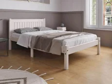 Birlea Furniture & Beds Birlea Rio 4ft Small Double Whitewash Wooden Bed Frame
