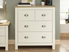 GFW GFW Lancaster Cream and Oak 2+2 Drawer Chest of Drawers