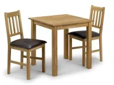 Julian Bowen Julian Bowen Coxmoor 75cm American White Oak Dining Table and 2 Chairs Set