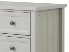 Julian Bowen Maine Dove Grey 3 Drawer Low Chest of Drawers