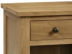 Julian Bowen Marlborough 1 Drawer Oak Wooden Small Bedside Table (Assembled)