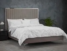 LPD LPD Berkeley 4ft6 Double Mink Grey Velvet Fabric Bed Frame