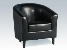 Seconique Seconique Tempo Black Faux Leather Tub Chair