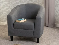 Seconique Seconique Tempo Grey Fabric Tub Chair