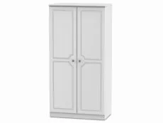 Welcome Welcome 3ft Pembroke White Ash 2 Door Double Wardrobe (Assembled)