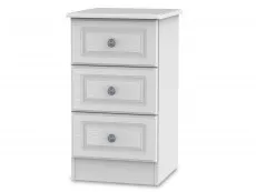 Welcome Welcome Pembroke White Ash 3 Drawer Bedside Table (Assembled)