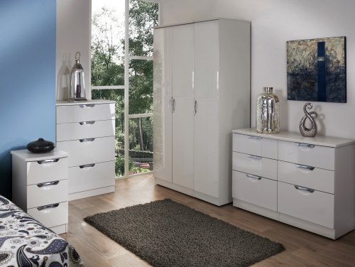 ASC Corsica Kashmir High Gloss Assembled Bedroom Furniture