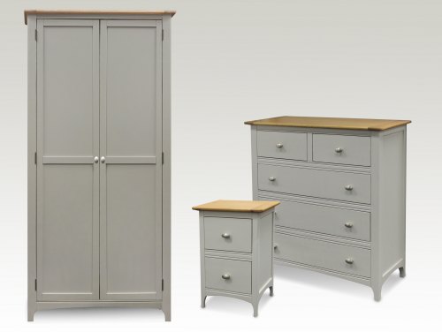 ASC Larrissa Grey and Oak Assembled Bedroom Furniture