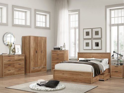 Birlea Stockwell Rustic Oak Flat Packed Bedroom Furniture