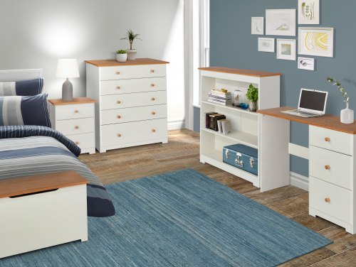 Core Colorado White and Oak Flat Packed Bedroom Furniture