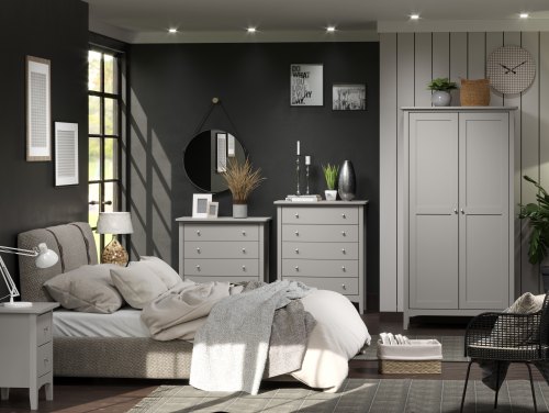 Core Como Light Grey Flat Packed Bedroom Furniture