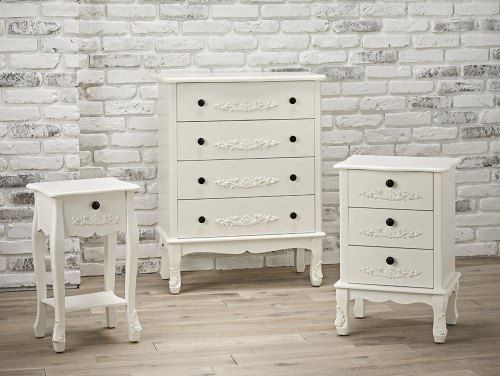 LPD Antoinette White Assembled Bedroom Furniture