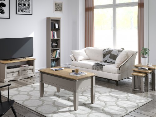 Core Corona Grey and Pine Flat Packed Living Room Furniture