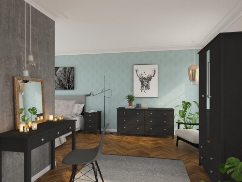 Furniture To Go Florence Black Flat Packed Bedroom Furniture