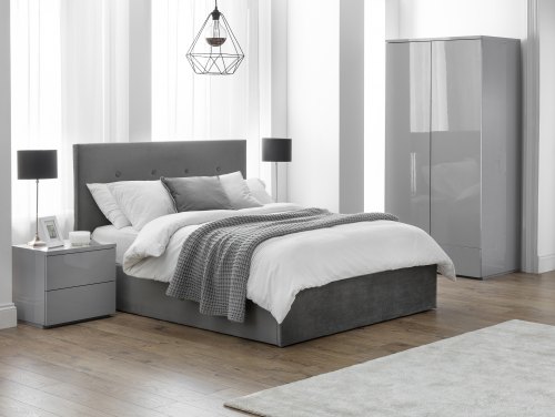 Julian Bowen Monaco Grey High Gloss Flat Packed Bedroom Furniture