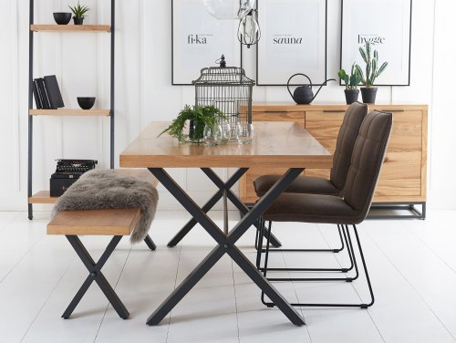 Kenmore Dyce Oak and Black Assembled Living Room Furniture