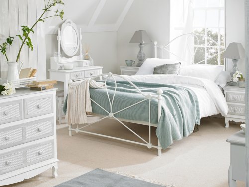 LPD Brittany Grey and White Assembled Bedroom Furniture