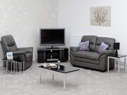Seconique Charisma Black HIgh Gloss Flat Packed Living Room Furniture