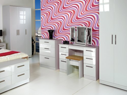 Welcome Knightsbridge White High Gloss Assembled Bedroom Furniture