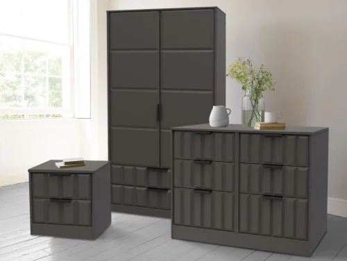 Black ready assembled bedroom furniture sales