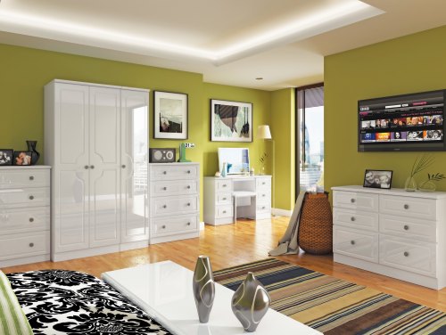 Welcome  Pembroke White High Gloss Assembled Bedroom Furniture