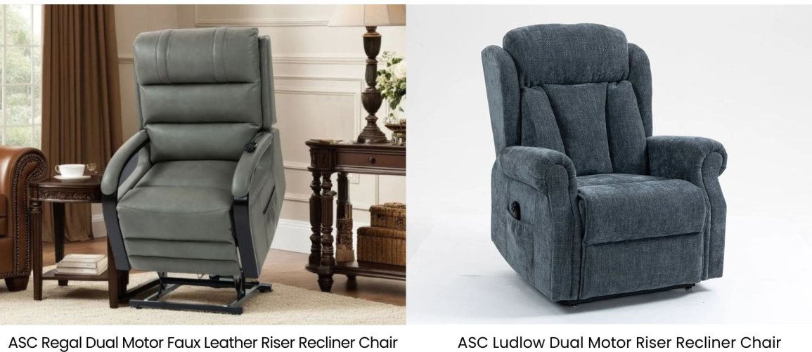 ASC Regal Dual Motor Faux Leather Riser Recliner Chair (Bestseller for 2025) ASC Ludlow Dual Motor Riser Recliner Chair (Popular)