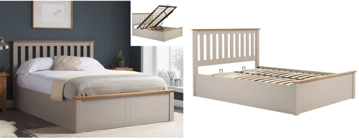  ASC Sydney Wooden Ottoman Bed Frame