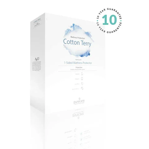 Purecare 2 in 1 Cotton Terry Waterproof Mattress Protector