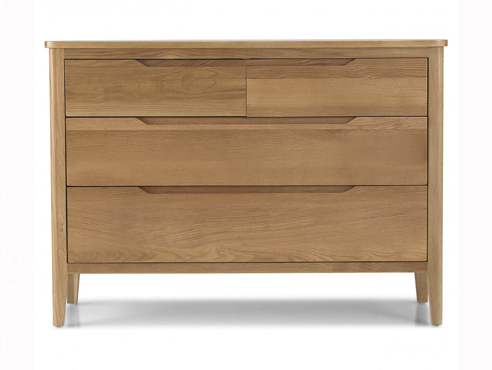 Archers Archers Keswick 4 Drawer Oak Wooden Wide Chest of Drawers (Assembled)