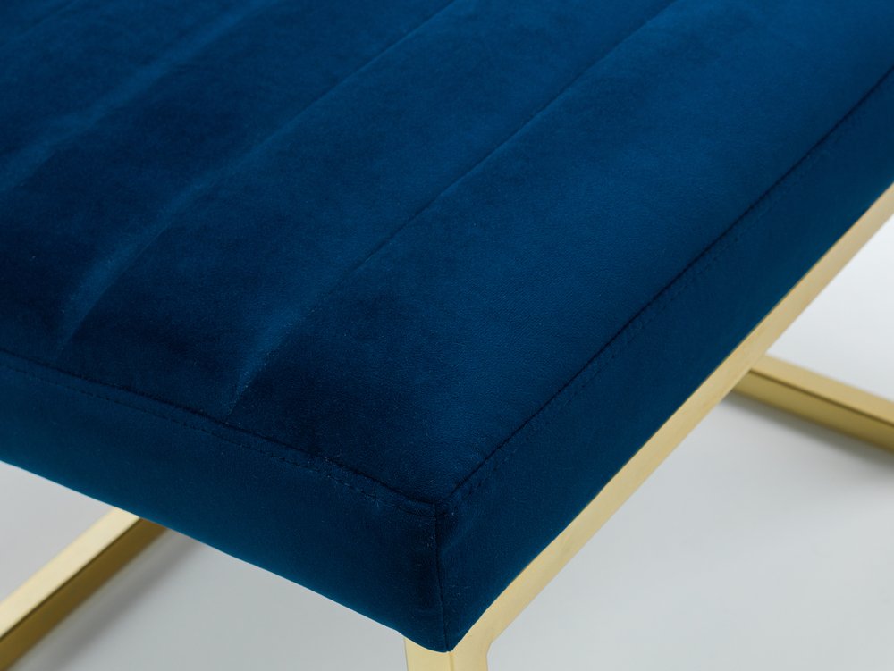 Julian Bowen Julian Bowen Bellagio Blue Velvet Upholstered Fabric Accent Chair