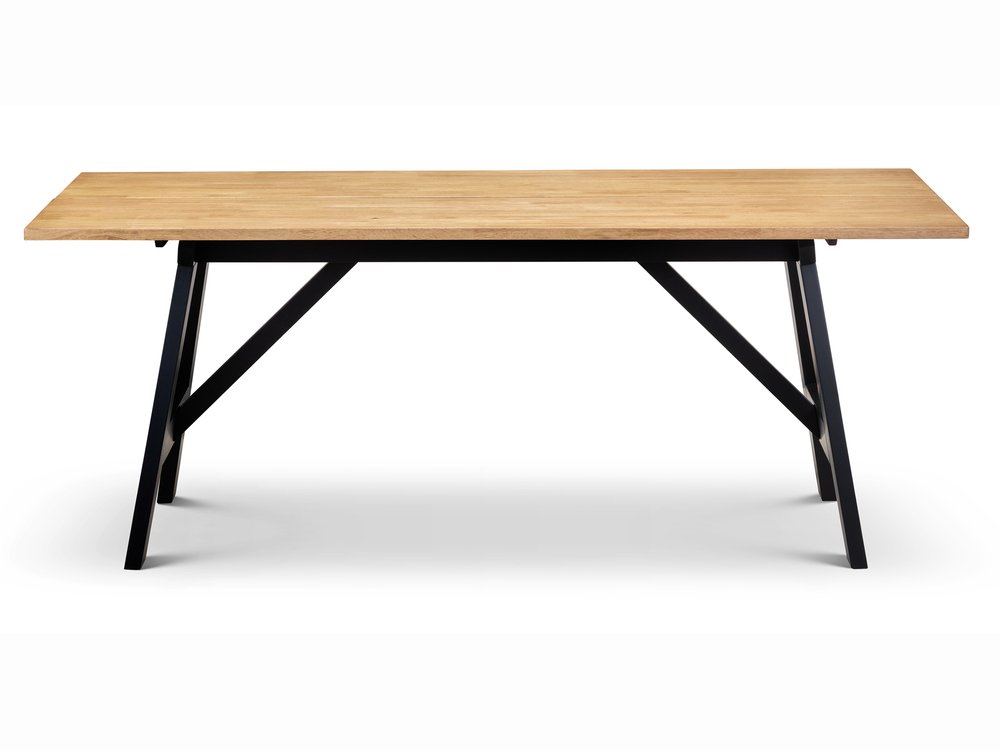 Julian Bowen Julian Bowen Hockley Black and Light Oak Dining Table and 4 Chairs plus Bench Set