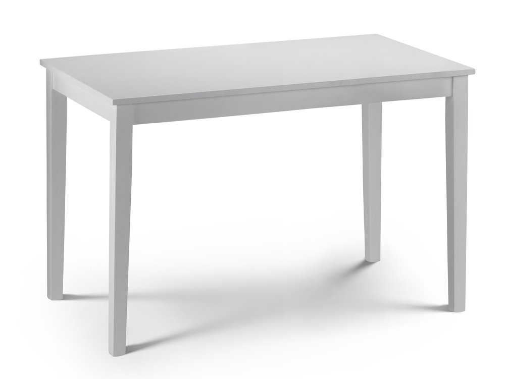Julian Bowen Julian Bowen Taku White Dining Table and 4 Mandy White Chair Set
