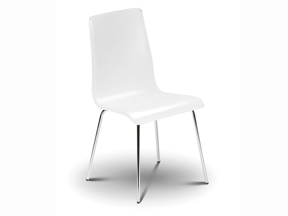 Julian Bowen Julian Bowen Taku White Dining Table and 4 Mandy White Chair Set