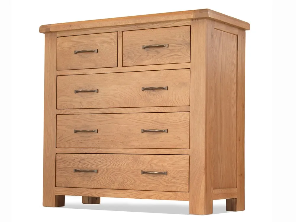 Archers Archers Ambleside 2 Over 3 Oak Wooden Chest of Drawers (Assembled)