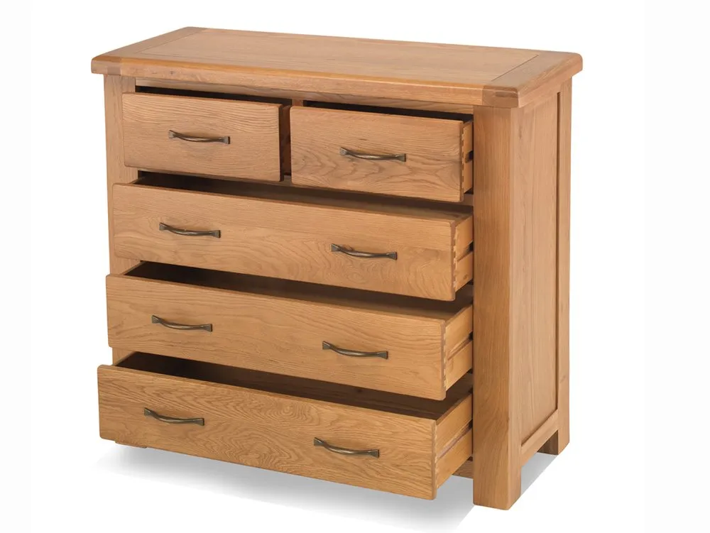 Archers Archers Ambleside 2 Over 3 Oak Wooden Chest of Drawers (Assembled)