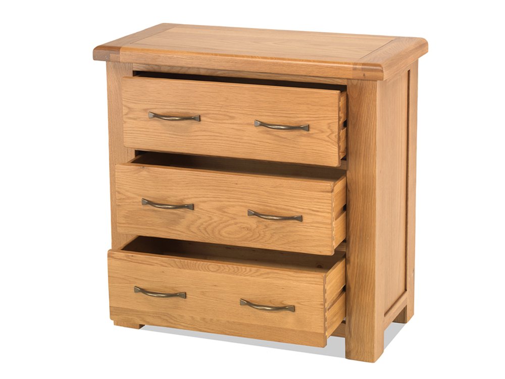 Archers Archers Ambleside 3 Drawer Oak Wooden Chest of Drawers (Assembled)