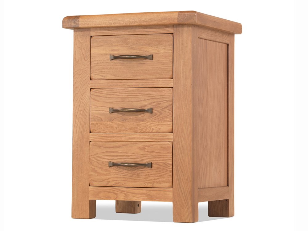 Archers Archers Ambleside 3 Drawer Oak Wooden Small Bedside Cabinet (Assembled)